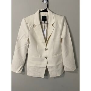 New Dynamite Women's Fitted Blazer, Sea Salt Size Medium